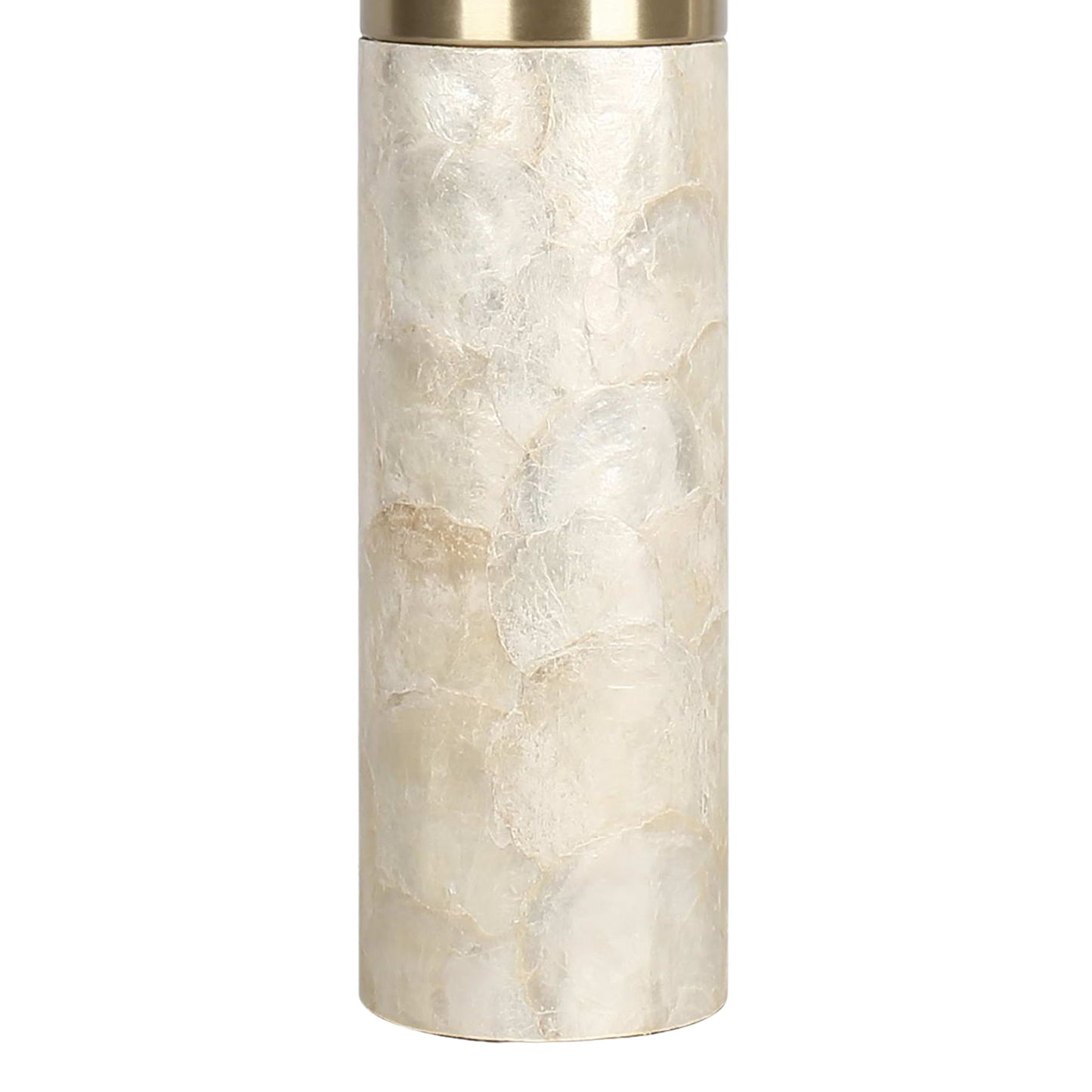 "Luminous Shell" Shell And Metal Table Lamp (Set of 2) - Natural Shell / Soft Gold / Beige