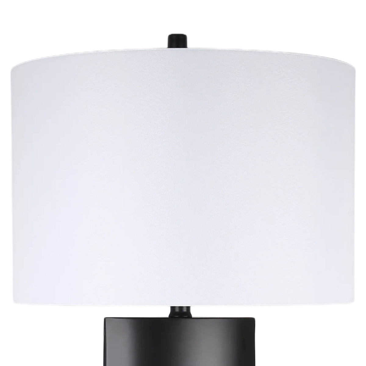 Monolith Aura Metal & Marble Table Lamp (Set of 2) - Matte Black / White Marble
