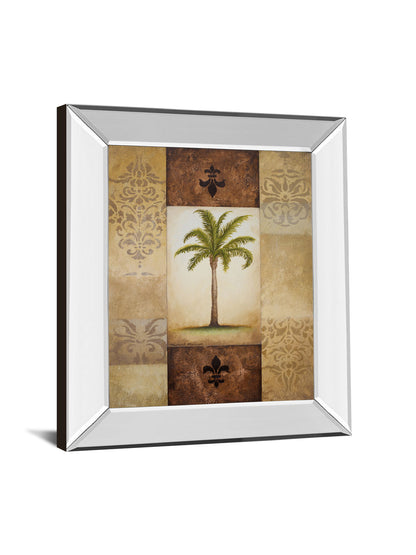 Fantasy Palm I By Michael Marcon - Mirror Framed Print Wall Art - Light Brown