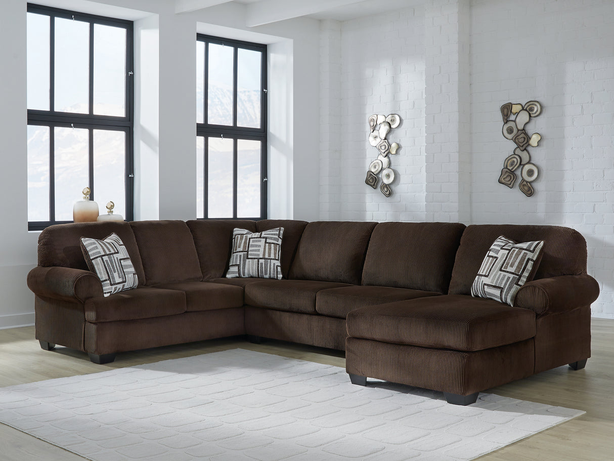 Furniture City - MS - Ashley Furniture - Kimlee Sectional - LAF 3-Piece Sectional with Chaise / Chocolate - PC35603S2