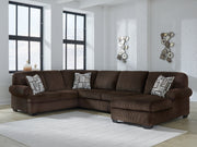 Furniture City - MS - Ashley Furniture - Kimlee Sectional - LAF 3-Piece Sectional with Chaise / Chocolate - PC35603S2