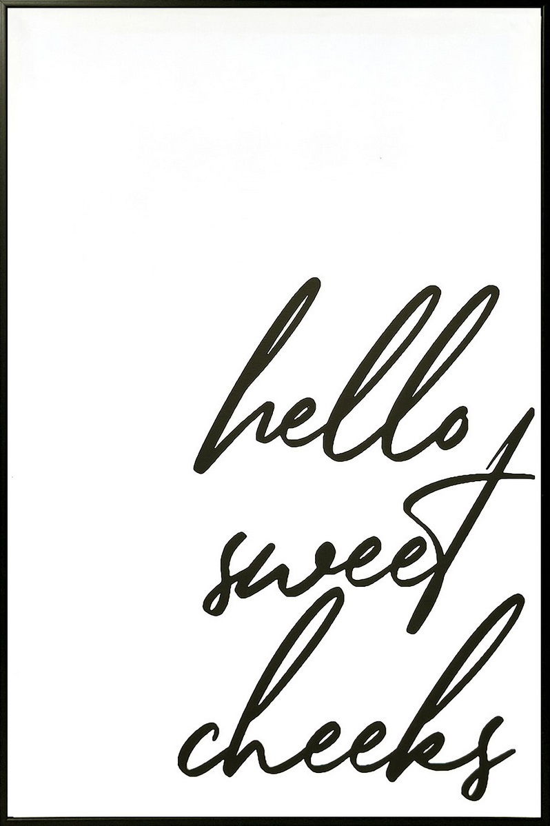 "Charming Greeting" Canvas In Frame - Black / White