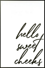 "Charming Greeting" Canvas In Frame - Black / White