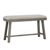 Auburndale - Counter Height Bench - Dark Gray / Beige