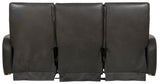 Bosa - Leather Power Reclining Sofa - Charcoal