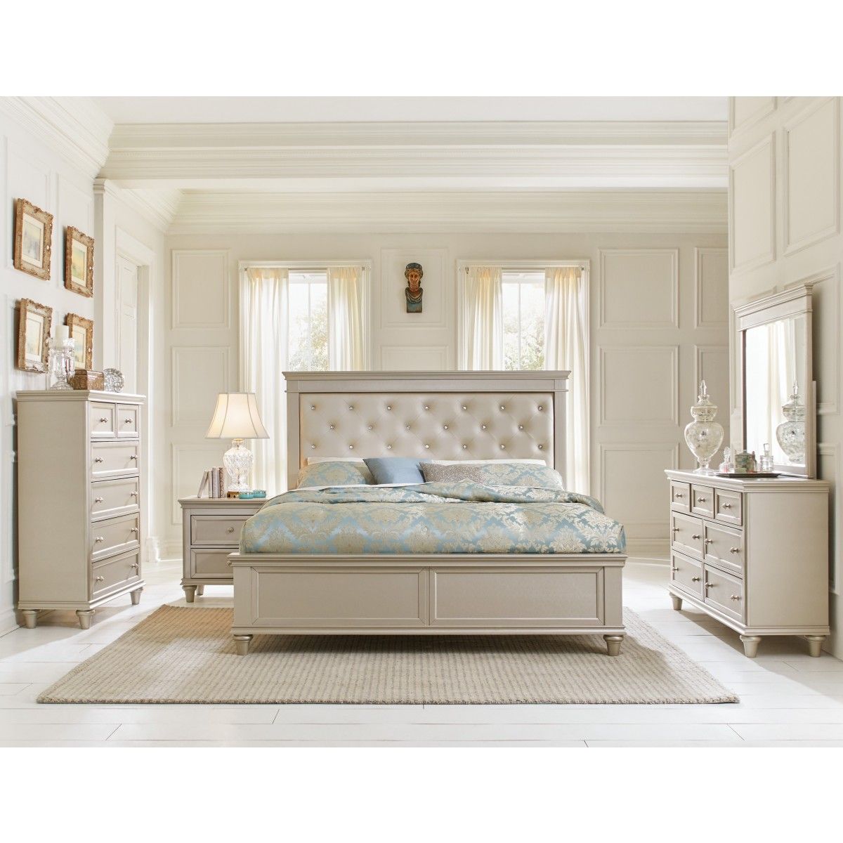 Celandine - Nightstand - Gold / Silver / Champagne