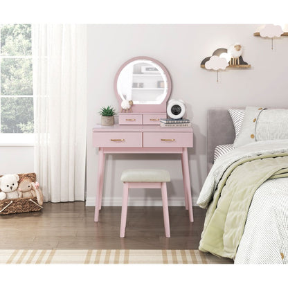 Camilla - Vanity Dresser With Mirror And Stool