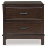 Vanmore - Two Drawer Night Stand - Dark Brown