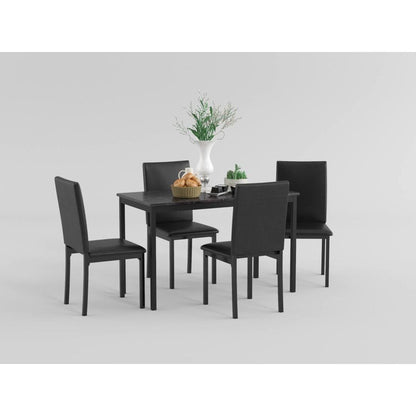 Tempe - Faux Leather Side Chair (Set of 4) - Black