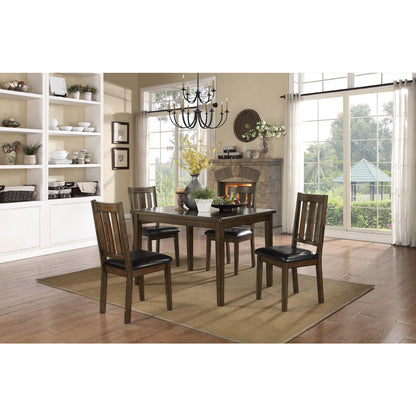 Mosely - 5 Piece Pack Dinette Set - Cherry / Black