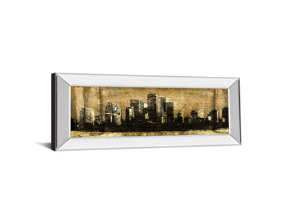 Defined City Il By Sd Graphic Studio - Mirror Framed Print Wall Art - Beige