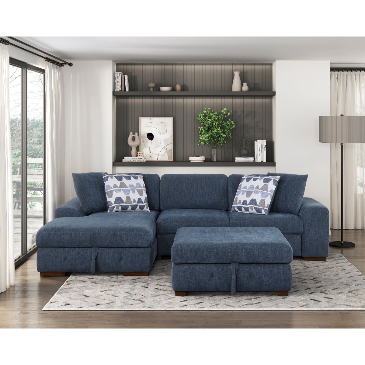 Raife - Sectional With Ottoman