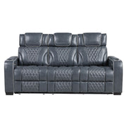 Apex - Power Double Reclining Sofa With Center Drop-Down Cup Holders, Power Headrests, Storage Arms With Cup Holders, Reading Lights, Wireless Charger, Air Massage And Heat, LED Lighting And Charging Ports