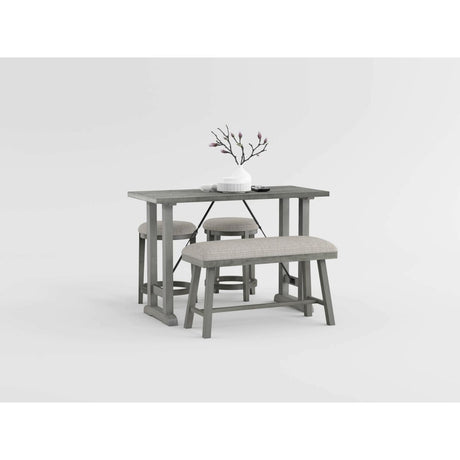 Auburndale - Counter Height Stool (Set of 2) - Dark Gray / Beige