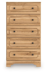 Aleaport - Five Drawer Chest - Warm Brown