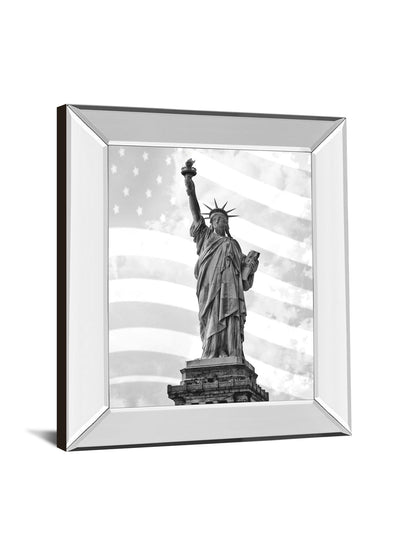 Liberty Flag By Roffman, R. - Mirror Framed Print Wall Art - Gray
