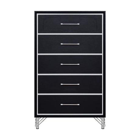 Ava - 5 Drawer Chest - Ebony