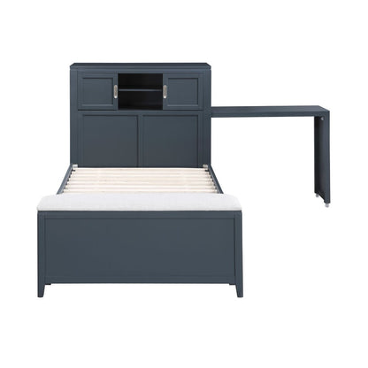 Sloane - Bookcase Bed With Hidden Desk, Stool And Storage Bench