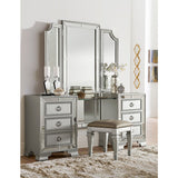 Avondale - Vanity Dresser With Mirror - Pearl Silver