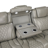 Apex - Power Double Reclining Sofa With Center Drop-Down Cup Holders, Power Headrests, Storage Arms With Cup Holders, Reading Lights, Wireless Charger, Air Massage And Heat, LED Lighting And Charging Ports