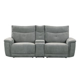 Tesoro - 3 Piece Power Double Reclining Loveseat - Dark Gray