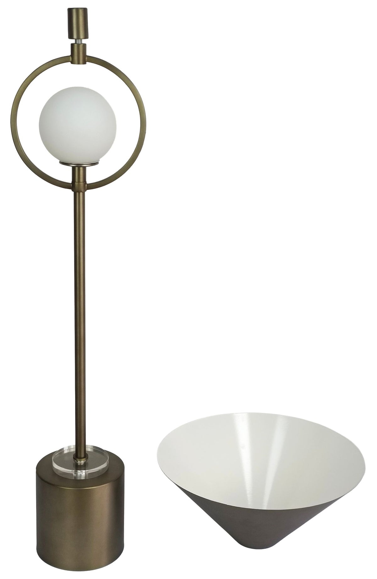 Crescent Mantle - 30 X 12 - Metal Buffet Lamp (Set of 2) - Matte Golden Bronze