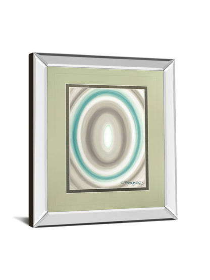 Concentric Ovals #1 By David Bromstad - Mirror Framed Print Wall Art - Beige
