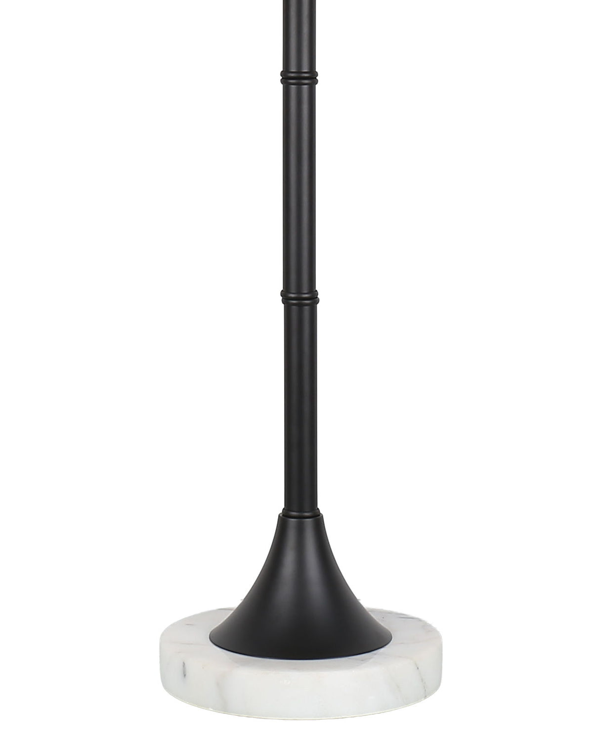 Linden Cadence - 29 X 14 - Metal Buffet Lamp (Set of 2) - Matte Black, White Marble