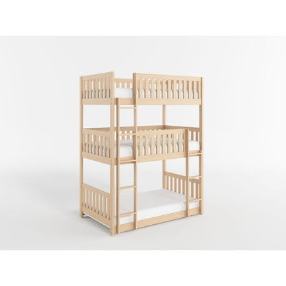 Bartly - Triple Bunk Bed - Natural
