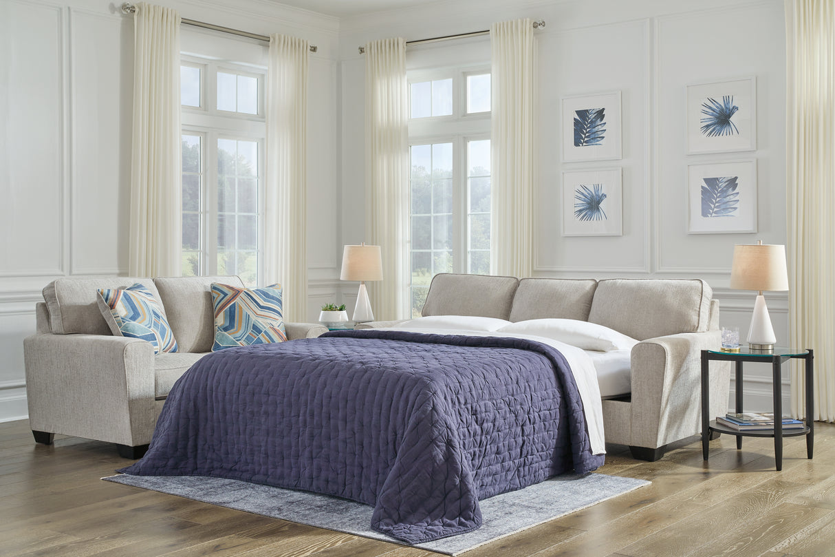 Furniture City - MS - Ashley Furniture - Cashton Living Room - Queen Sofa Sleeper / Ice - 4060639