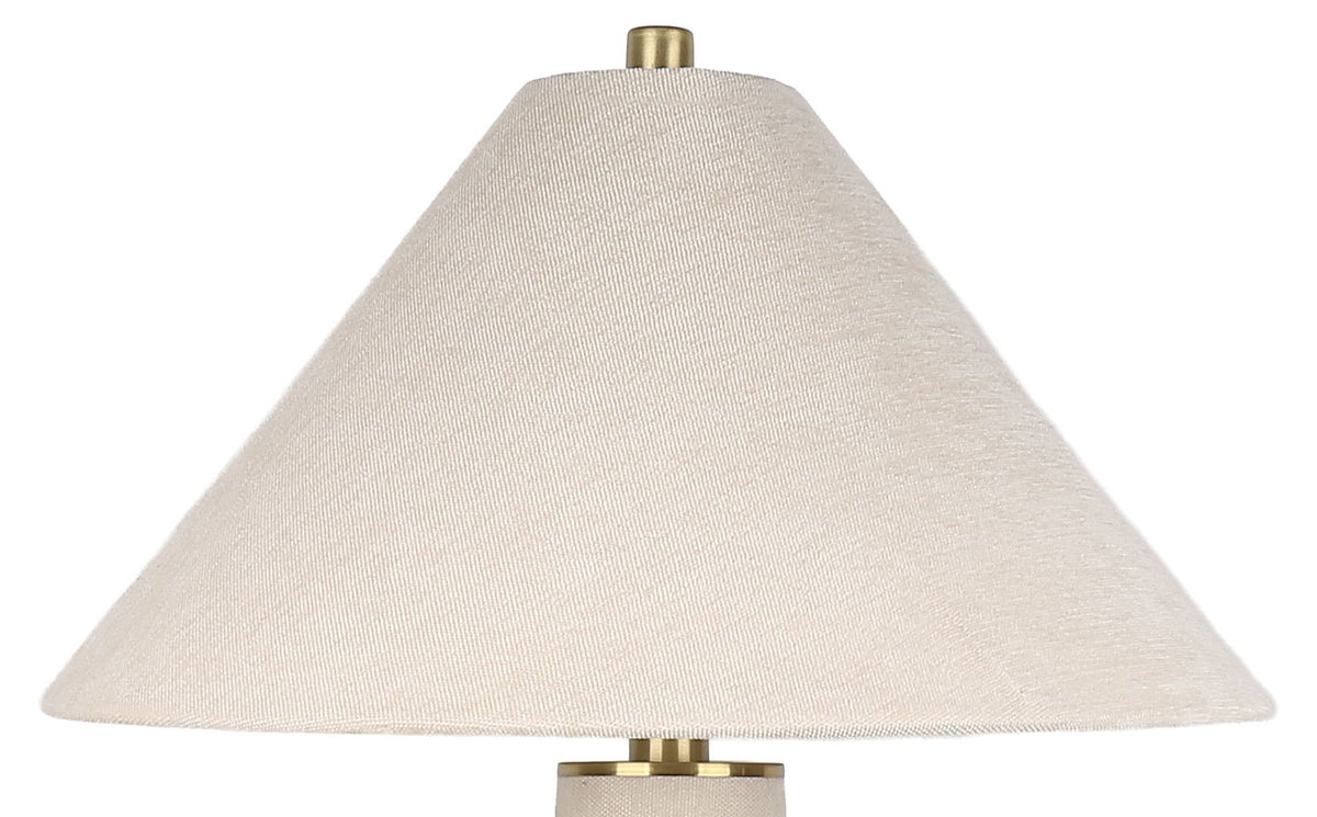 Ivory Reverie - 30 X 18 - Textured Linen Table Lamp (Set of 2) - Ivory Textured Linen