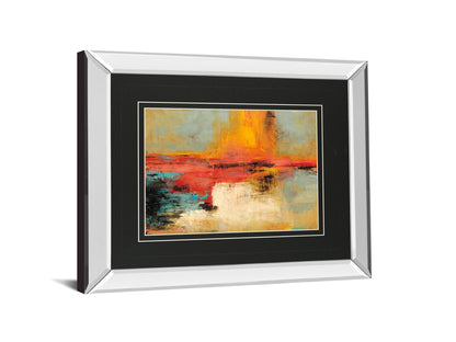 Acertijo By Santos Villareal - Mirror Framed Print Wall Art - Orange