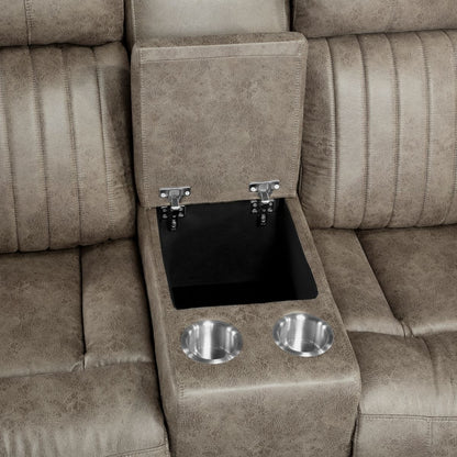 Centeroak - Double Reclining Loveseat With Center Console