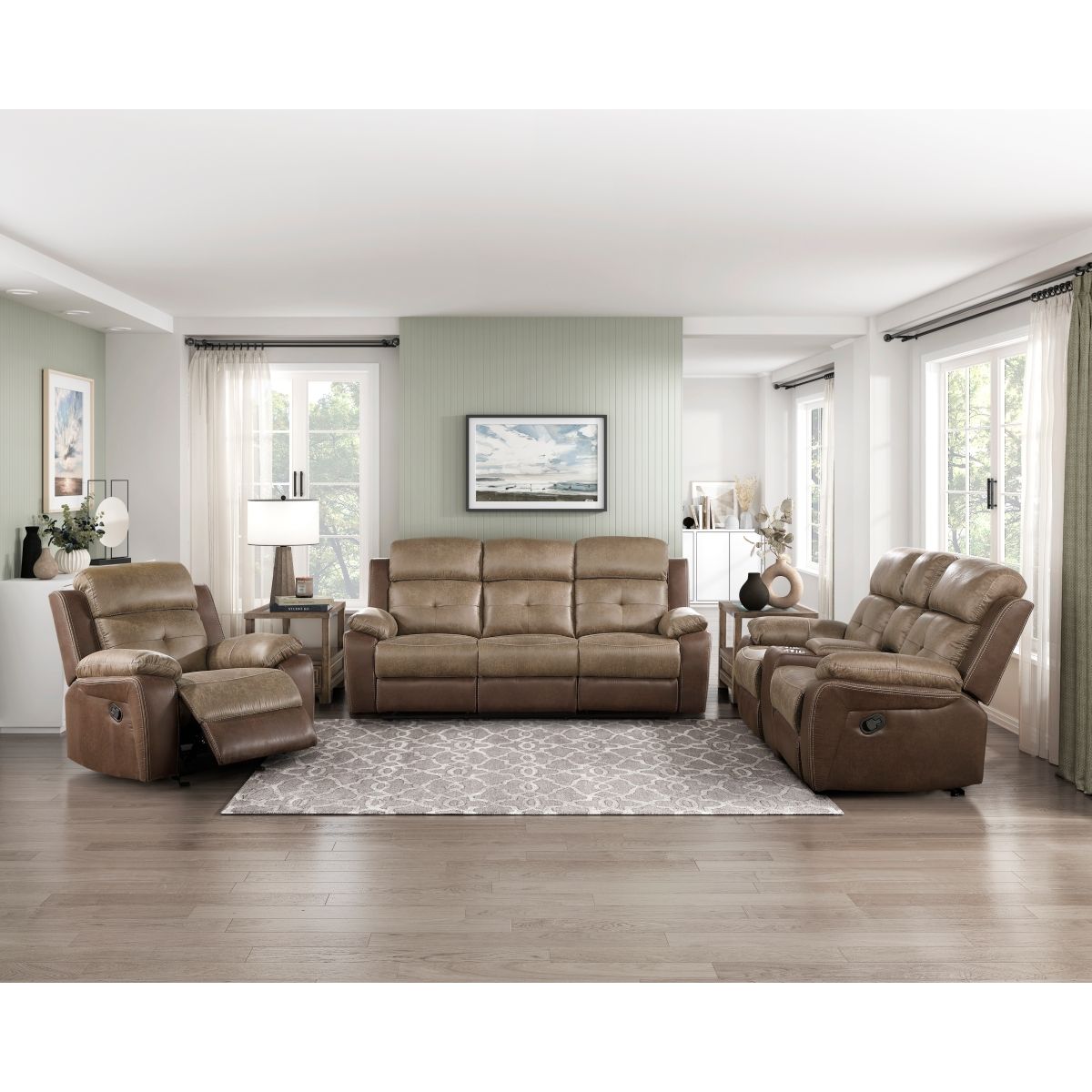 Glendale - Glider Reclining Chair - Brown
