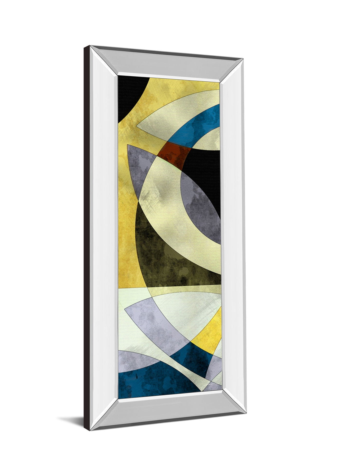 Elliptic Path III By James Burghardt - Mirror Framed Print Wall Art - Yellow