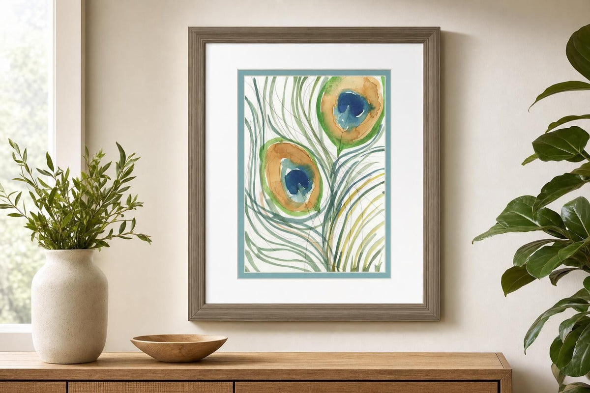 Peacock Abstract I By Samuel Dixon - Beige