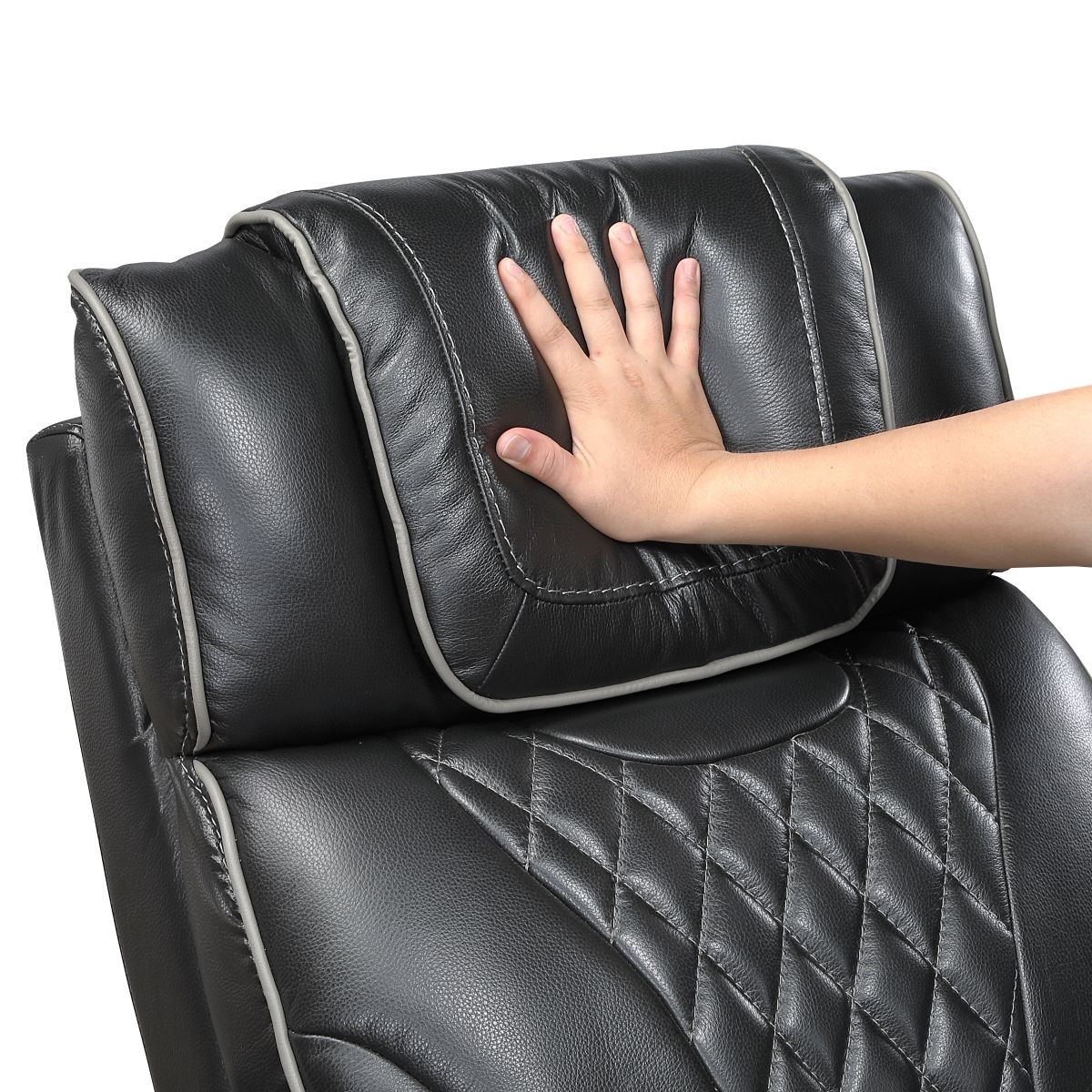 Apex - Power Double Reclining Loveseat With Center Console, Power Headrests, Storage Arms With Cup Holders, Wireless Charger, Air Massage And Heat, LED Lighting And Charging Ports