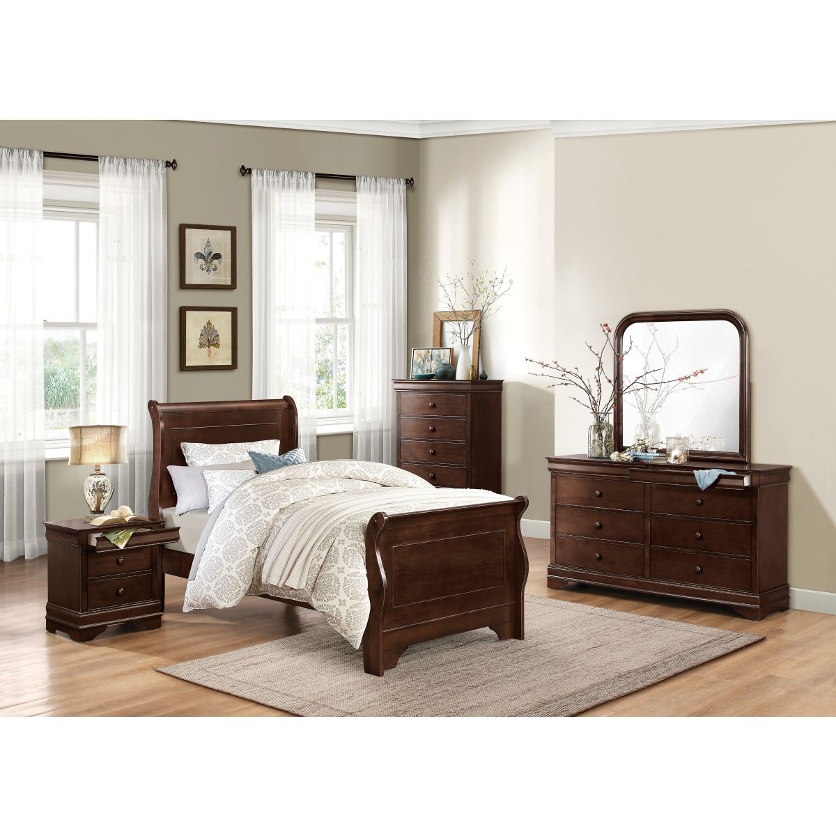Abbeville - Dresser With Two Hidden Drawers - Cherry