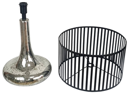 Silver Nocturne - 30 X 18 - Glass Table Lamp (Set of 2) - Antiqued Silver Mercury Glass