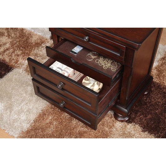 Cumberland - Nightstand, Hidden Drawer - Brown