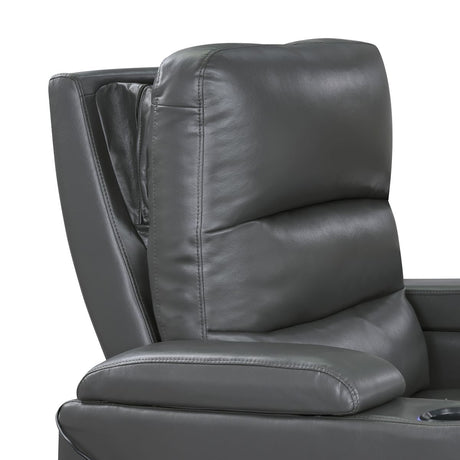 Rose Hill - Power Reclining Chair With Power Headrest - Gray