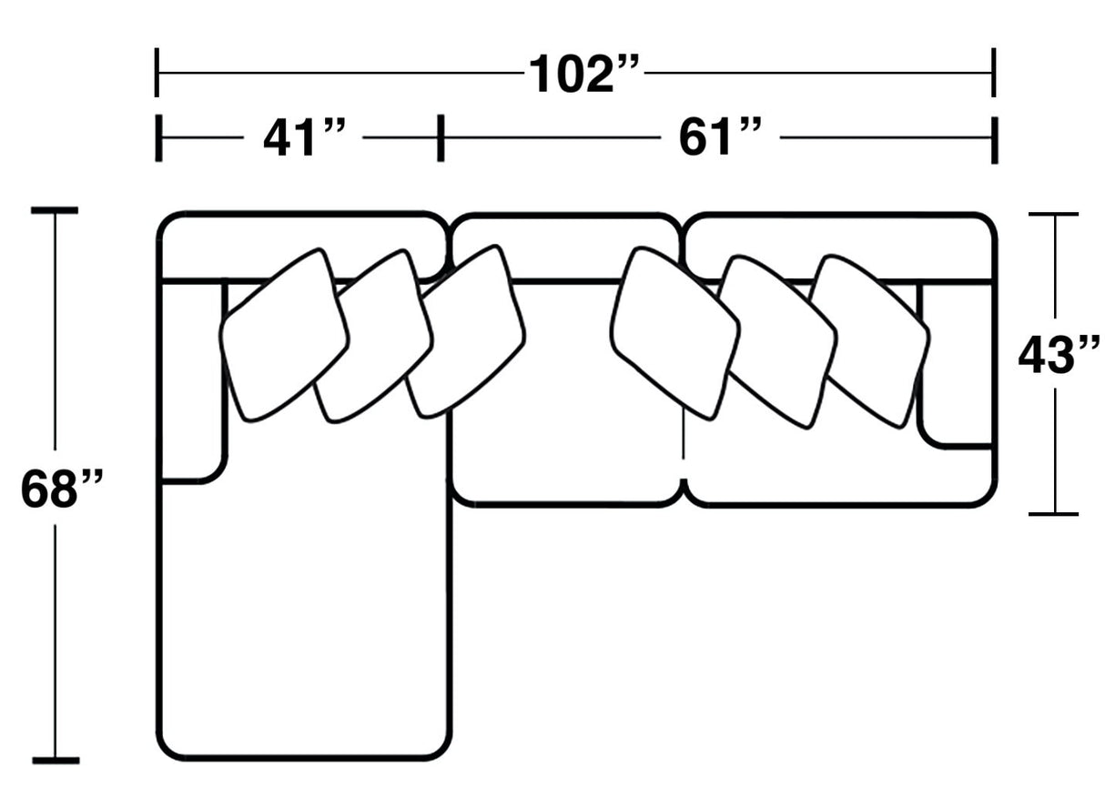 Galaxy - Sectional With Included Accent Pillows
