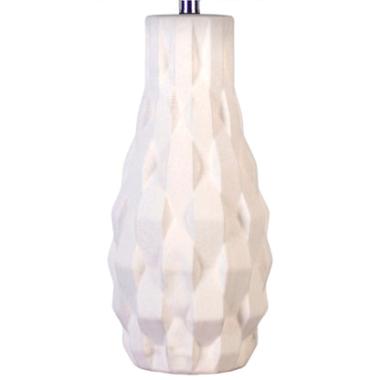 "Sculpted Elegance" Ceramic Table Lamp (Set of 2) - White Sand