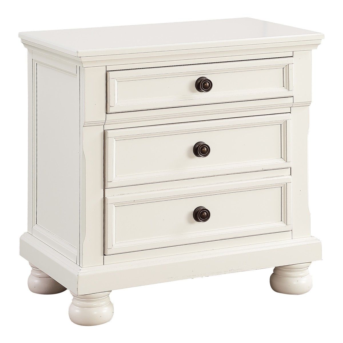 St. Simon - Nightstand With Hidden Drawer - White