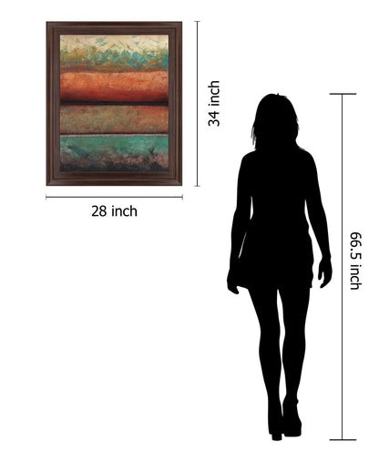 Terracotta Ember - 28" x 34" Framed Wall Art - Light Brown