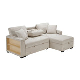 Pompano - Sectional With Chaise, Pull-Out Bed And Hidden Storage, Charging Ports