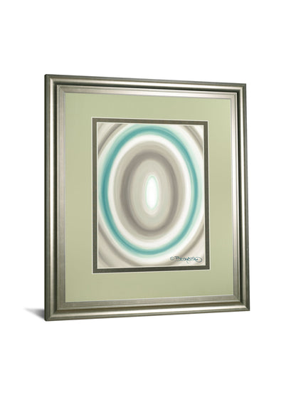 Concentric Ovals #1 By David Bromstad - Framed Print Wall Art - Beige
