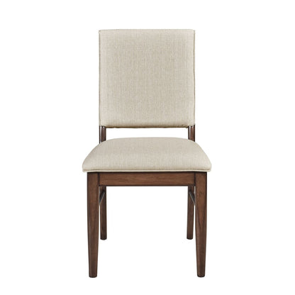 Monroe - 5 Piece Dining Room Set (Table & 4 Side Chairs) - Walnut / Beige
