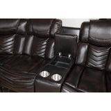 Ramone - 3 Piece Power Reclining Sectional With Consoles, Speakers, Subwoofer And LED Lighting - Brown