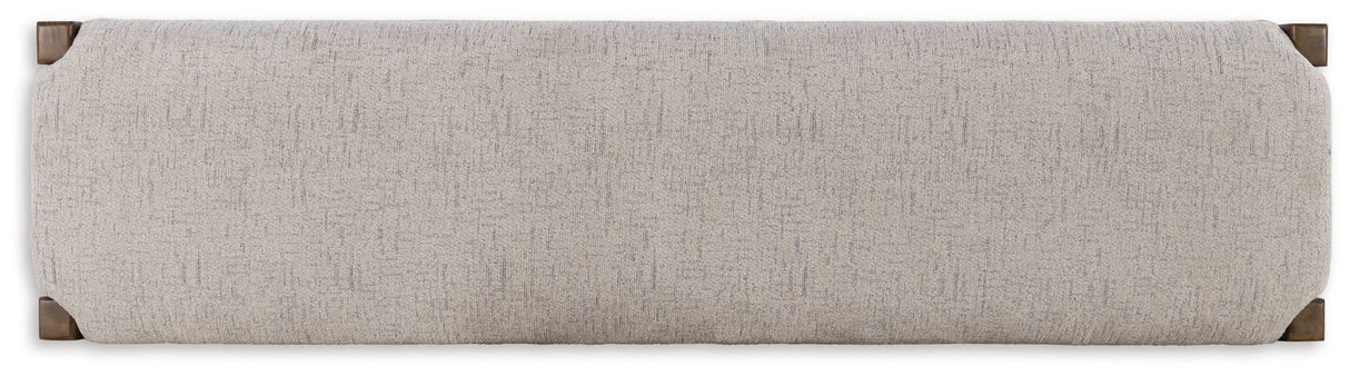 Cabalynn - Large Uph Dining Room Bench - Oatmeal / Light Brown